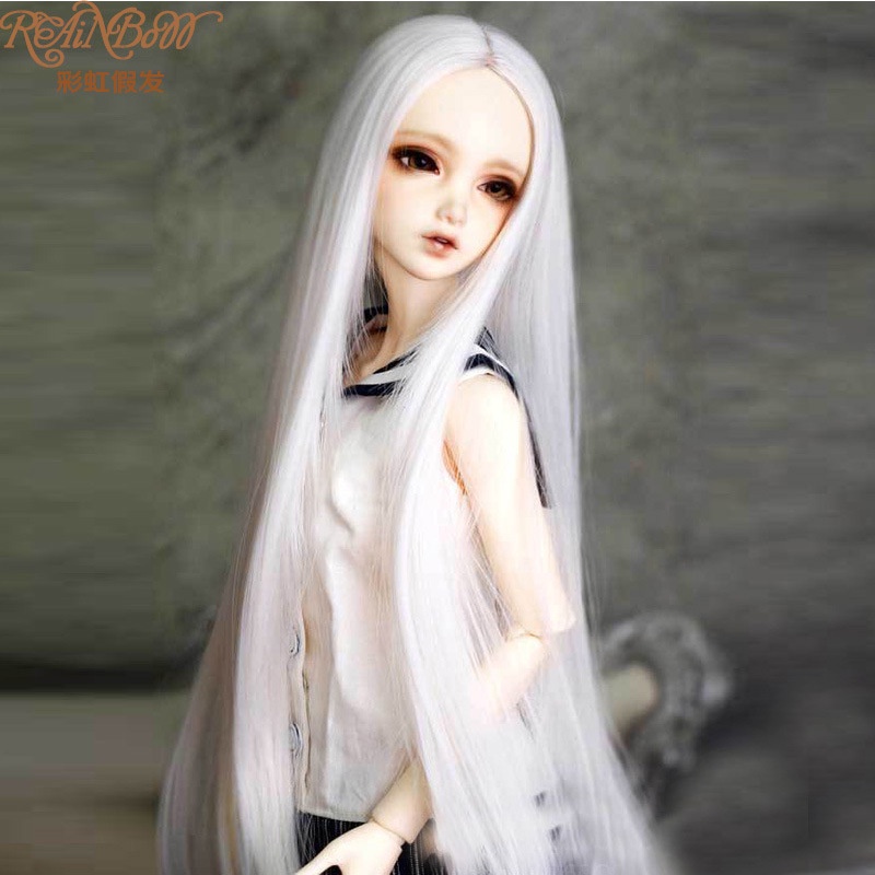 BJD (doll wig) 3分娃娃 bjd娃娃假髮  娃娃长直发 夜蘿莉 假髮套 SD公仔用