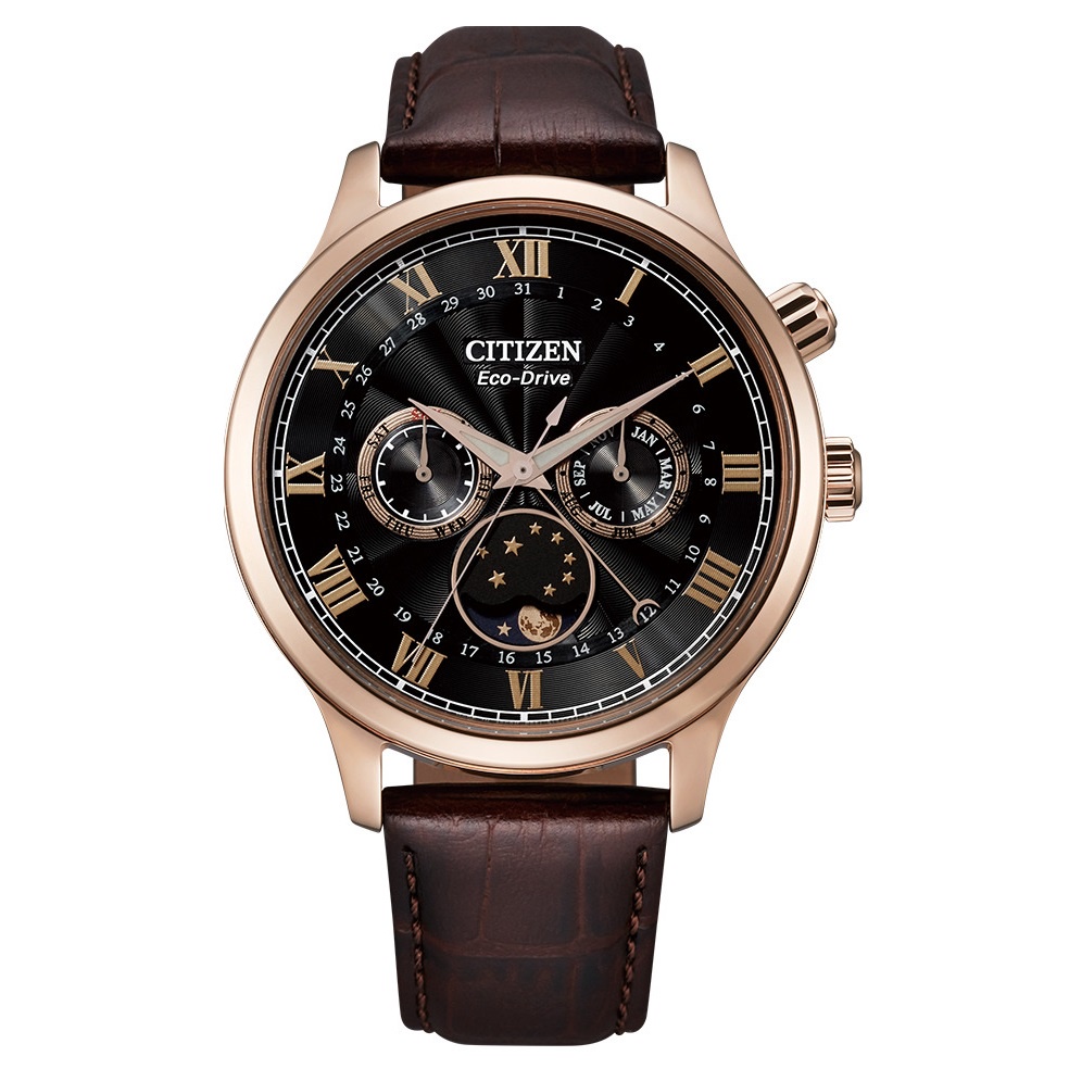 CITIZEN AP1059-19E 《GENT'S 時尚男錶》42mm/光動能/藍寶石水晶鏡面/月相錶/公司貨