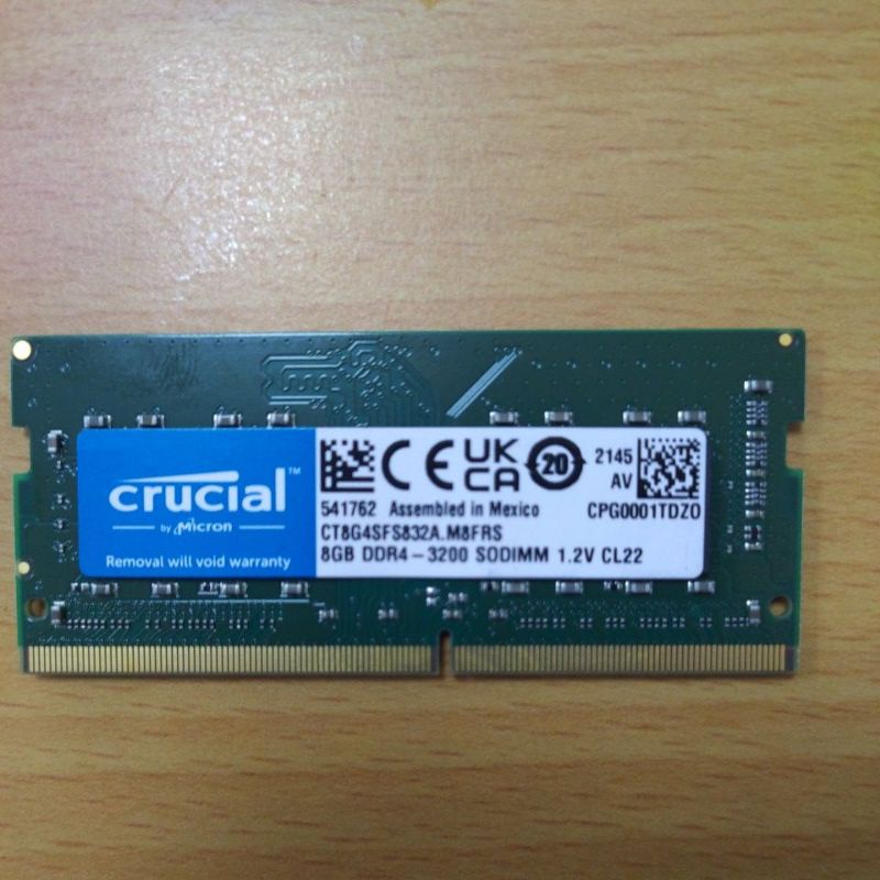 售美光 筆電用DDR4-3200 8g記憶體