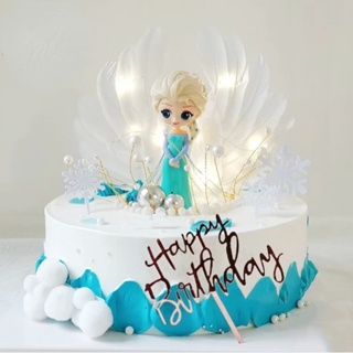 Hot Frozen 主題公主圖飾品蛋糕裝飾兒童生日派對裝飾可愛蛋糕裝飾