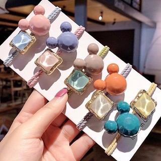 🎀艾瑪飾品🎀 方塊米奇頭髮圈 髮飾【現貨】