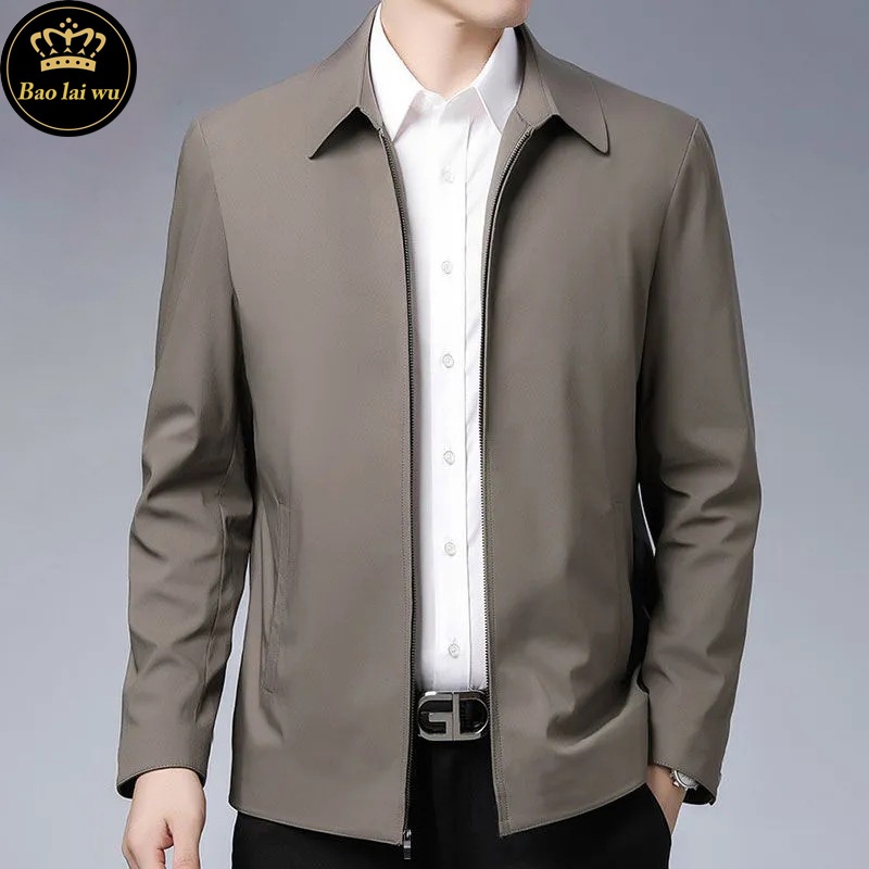 男士夾克韓式男士優質商務夾克時尚休閒夾克外套長袖飛行員夾克