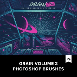 Photoshop筆刷 | Grain Photoshop Brushes 24款顆粒噪點紋理PS筆刷