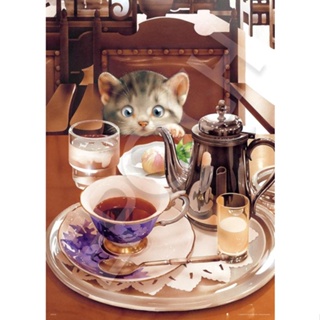 日本進口拼圖（EPOCH）/500片/村松誠 下午茶時間與小貓
