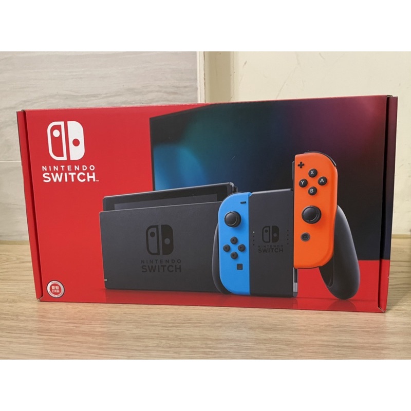 全新未拆！Nintendo Switch 新型 電力加強版 台灣公司貨專用機 (電光藍/紅)