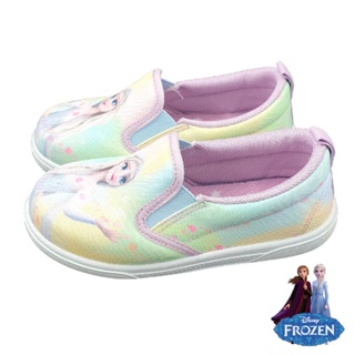 【MEI LAN】冰雪奇緣 FROZEN 安娜 艾莎 兒童 室內鞋 帆布鞋 透氣 防臭 台灣製 25247 紫色