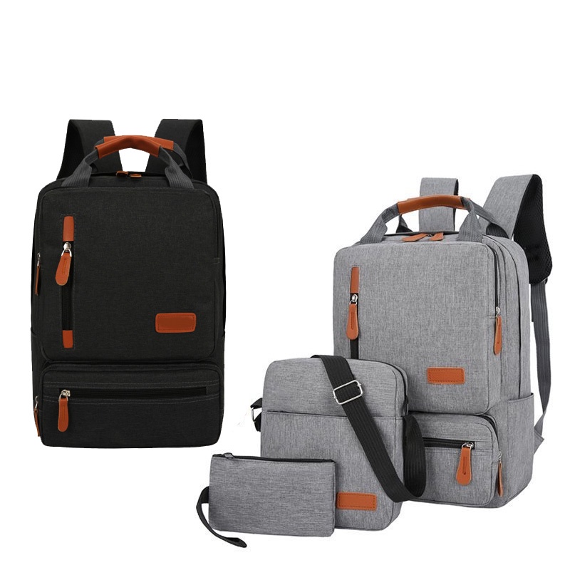 三件組子母包 套裝組合 筆記本電腦背包 後背包雙肩包 商務包 電腦包 手機袋 證件袋_BC13