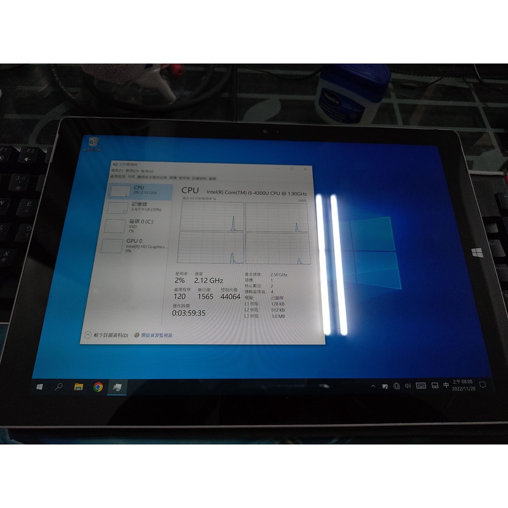 微軟 Microsoft Surface Pro 3 / i5-4300U / 8G / 256G / 2K / 觸控