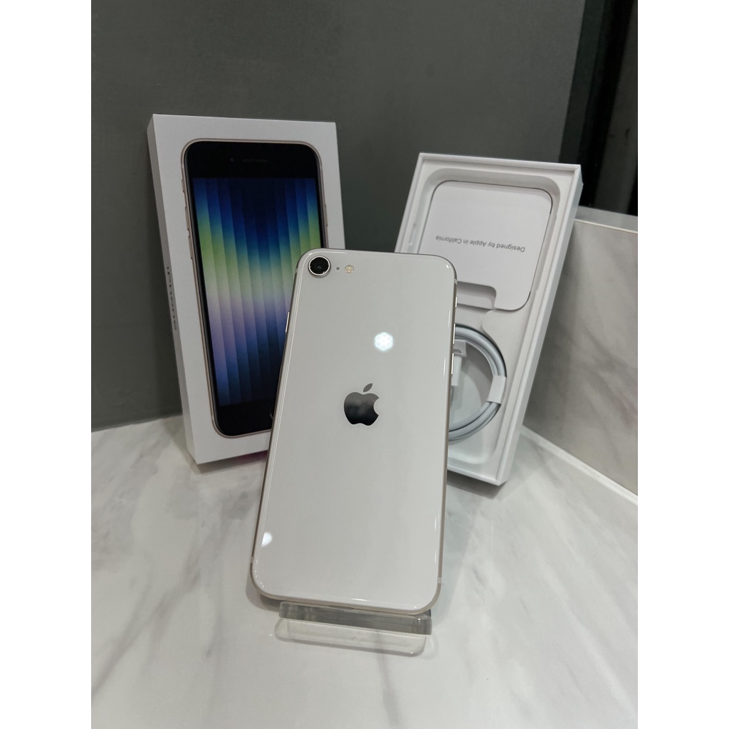 Apple iPhone SE3 128G se3  白色 女用機近全新保固內 空機11900