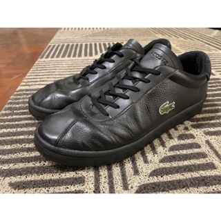 ［限時特價］Lacoste black leather shoes 全黑皮革休閒鞋