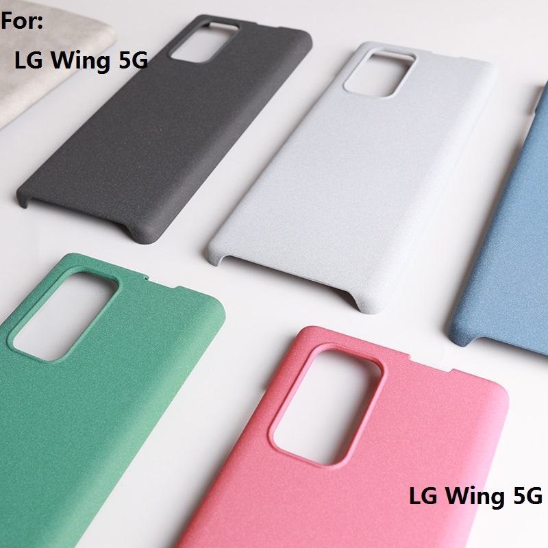 適用於 LG Wing 5G 旋轉手機殼簡約純色磨砂硬殼 Lgwing 防汗防摔防指紋保護套
