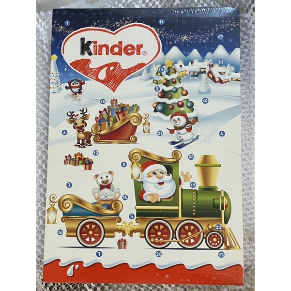 現貨 健達巧克力聖誕倒數月曆 降臨曆KINDER MINI CHOCOLATE ADVENT CALENDAR 144G