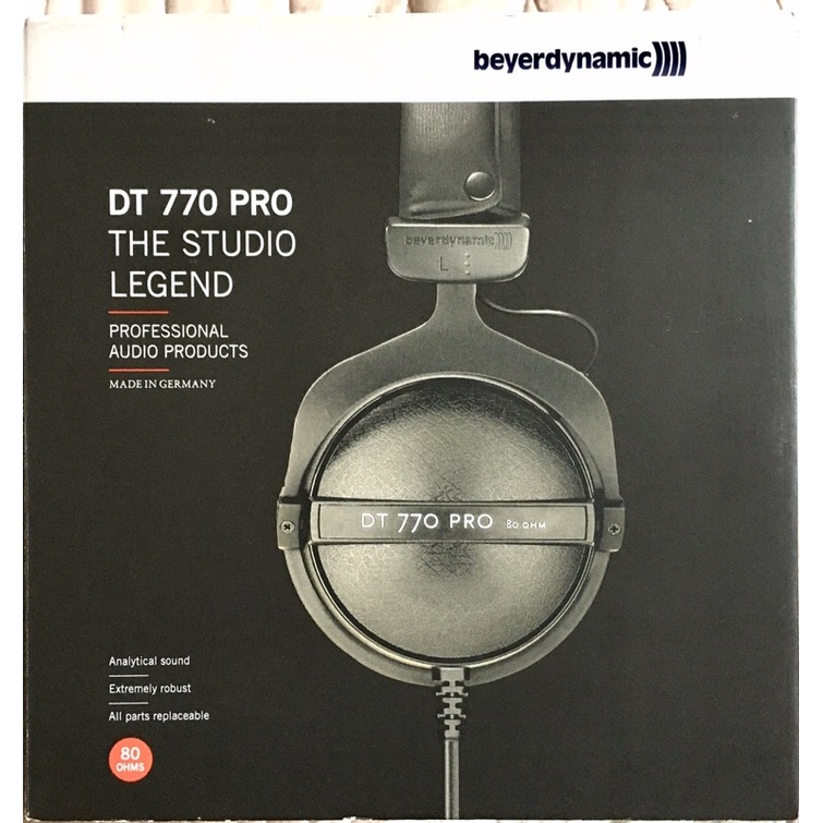 免運費-二手 Beyerdynamic 拜耳 DT770 PRO 封閉耳罩式 監聽耳機【附收納袋】