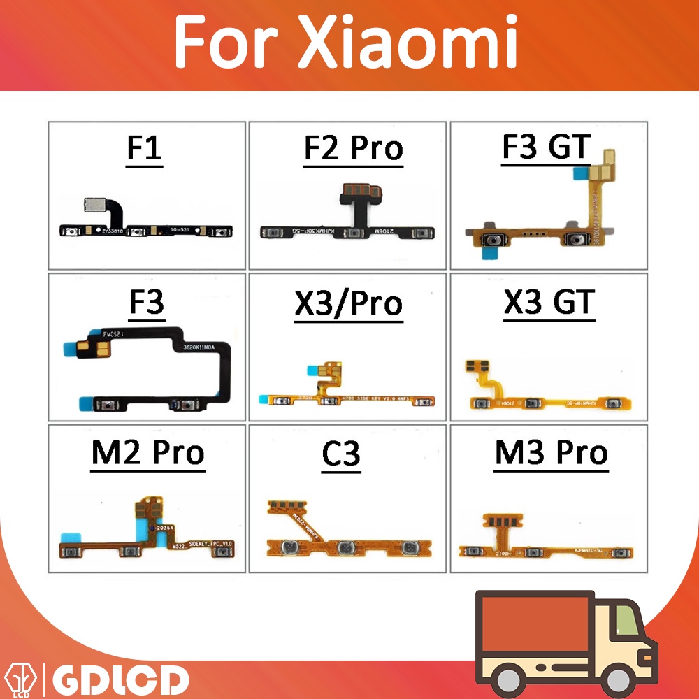 XIAOMI 小米 Poco F1 F3 F2 Pro X2 X3 電源鍵音量側面按鈕柔性電纜