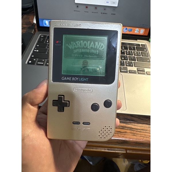 稀有 Gameboy Light GBL 金色 冷光螢幕主機 日本製造 未改機