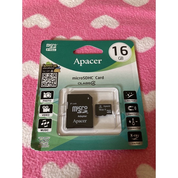 全新 Apacer 記憶卡 16GB MicroSD