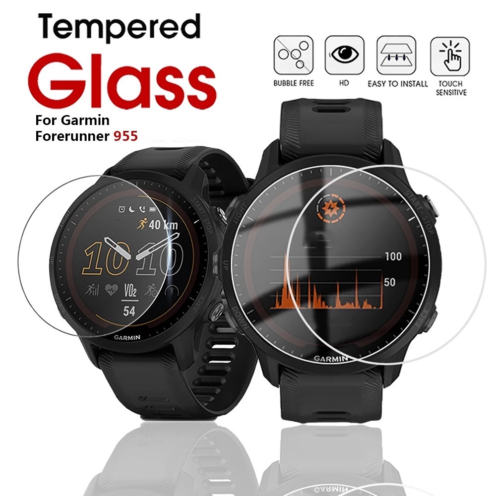 高清硬質手錶貼膜手錶屏幕保護膜手錶鋼化膜超薄防刮膜全覆蓋手錶前膜兼容garmin Forerunner 955