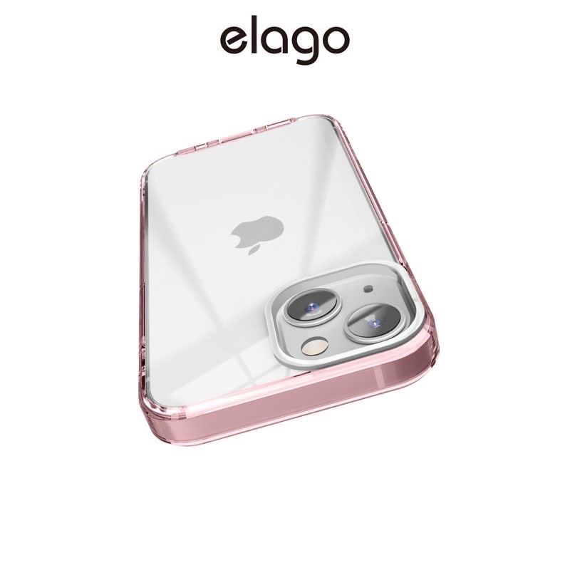 全新 elago Hybrid 粉紅色透明手機保護殼 (適用 iPhone 13 Mini / iPhone 13)