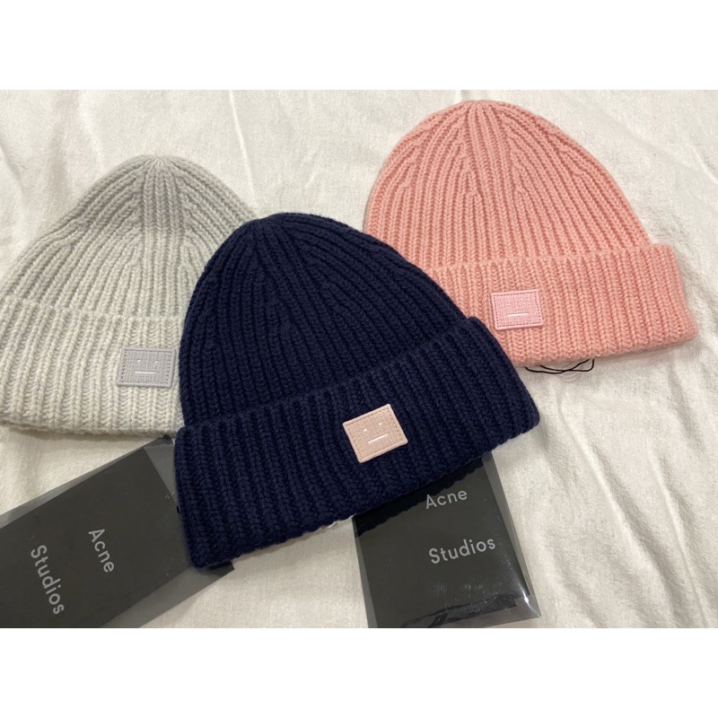 現貨 Acne studios beanie 針織帽 小孩款 笑臉 毛帽