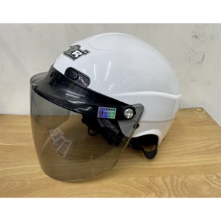 ((( 外貌協會 ))) M2R-09 透氣半罩安全帽( 白色 /淺墨鏡片)原價550現在特價400元