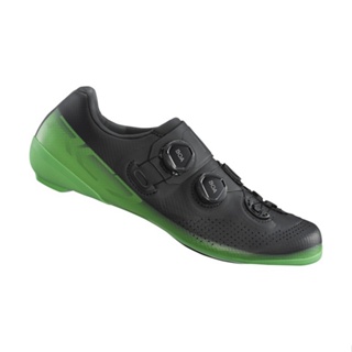 SHIMANO RC702 男性碳纖維公路車鞋(黑/綠)【7號公園自行車】