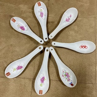 7支一起賣 早期大同瓷器燙金邊湯匙組大同電器華隆 古早味懷舊收藏企業娃娃企業寶寶企業商標 碗盤餐具組