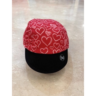 西班牙 BUFF COOLMAX 紅粉可愛愛心款 兒童雙面抽繩帽 雙面帽 抗UV帽 遮陽帽