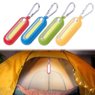 家用和戶外用迷你應急鑰匙扣燈/3 模式 LED 手電筒,適用於遠足、露營、生存、緊急/COB 工作燈燈