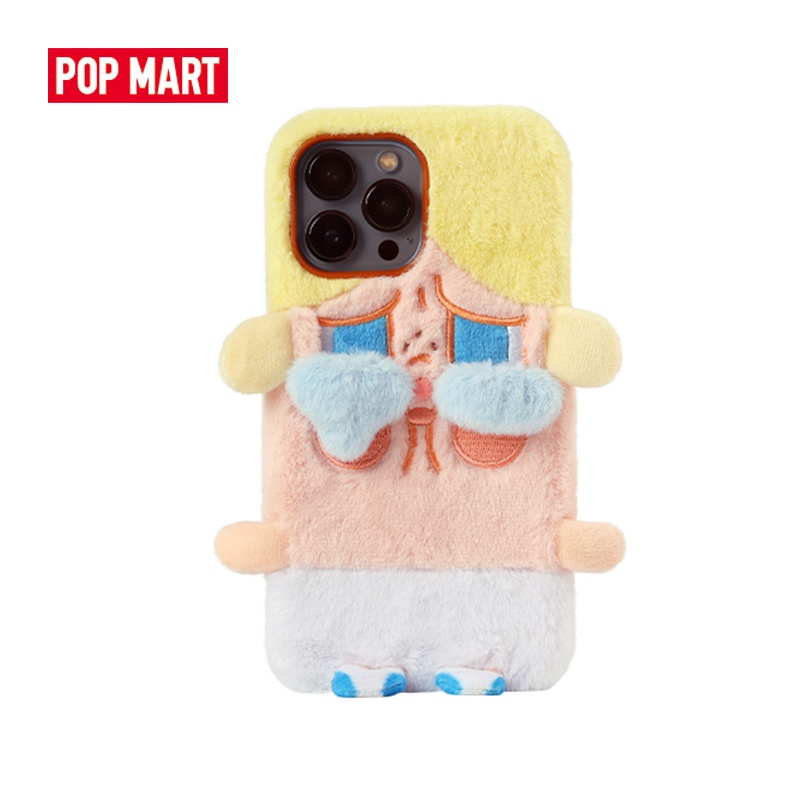 POPMART泡泡瑪特 CRYBABY毛絨手機殼iPhone道具玩具創意禮物盲盒