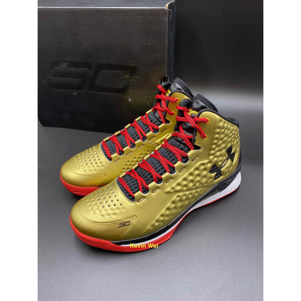 Under UA Curry 1 金 Nation's Finest 3026048-900 US10.5 籃球鞋