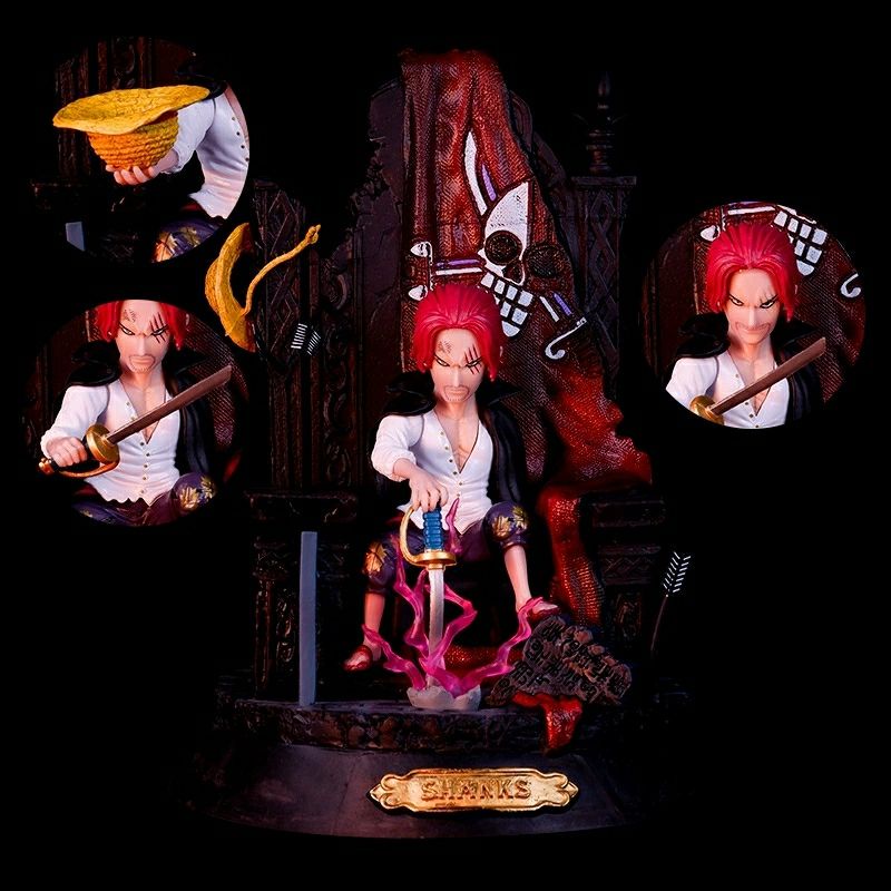 海賊王 航海王GK四皇百獸凱多紅髮香克斯大媽王座坐姿手辦模型擺件禮物