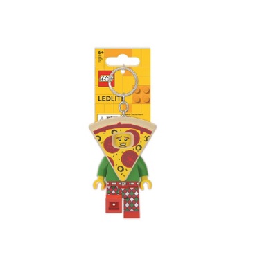 正版 LEGO 樂高鑰匙圈 樂高經典款 披薩人 pizza 人偶造型鑰匙圈燈 手電筒 吊飾  WC03