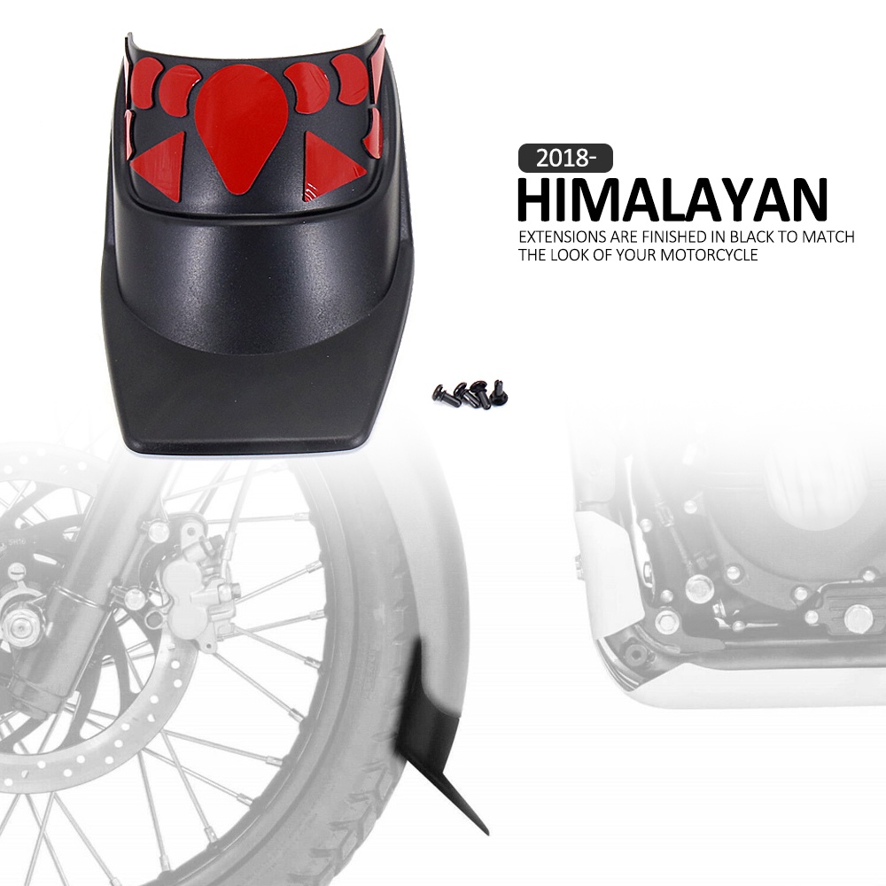 全新摩托車擋泥板黑色前輪胎車輪擋泥板擋泥板固定配件適用於 Royal Enfield HIMALAYAN HIMALAY