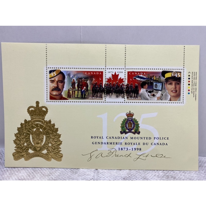 《加拿大🇨🇦郵票》典藏限量皇家加拿大騎警郵票+燙金警徽、風景郵票🔥
