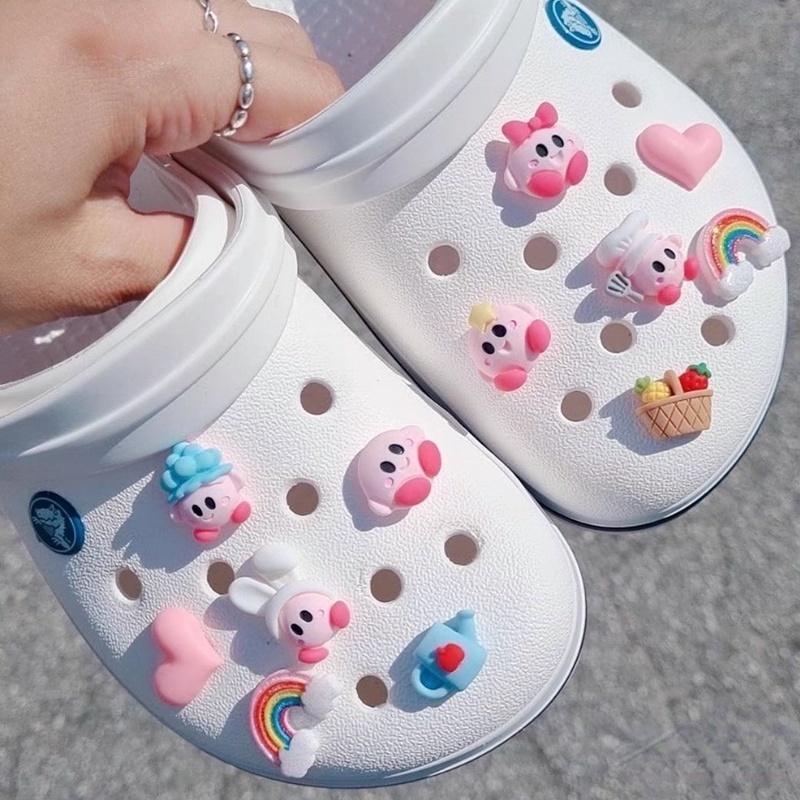 [迷人的裝飾]Star Kirby系列Crocs Jibbitz手機殼首飾配件材料洞洞鞋配飾花園鞋花