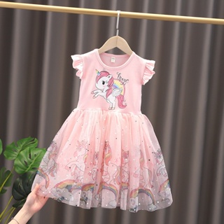 1-8歲女童洋裝連衣裙 夏季女寶寶連身蓬蓬裙 嬰兒幼童可愛公主裙 嬰幼兒衣服 現貨韓版童裝