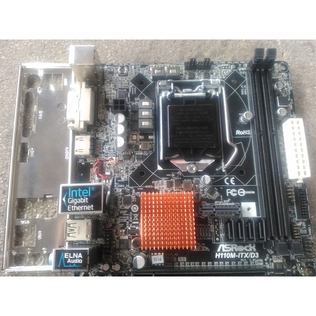 華擎 ASROCK H110M-ITX/D3 1151腳位 主機板 (無內建顯示)