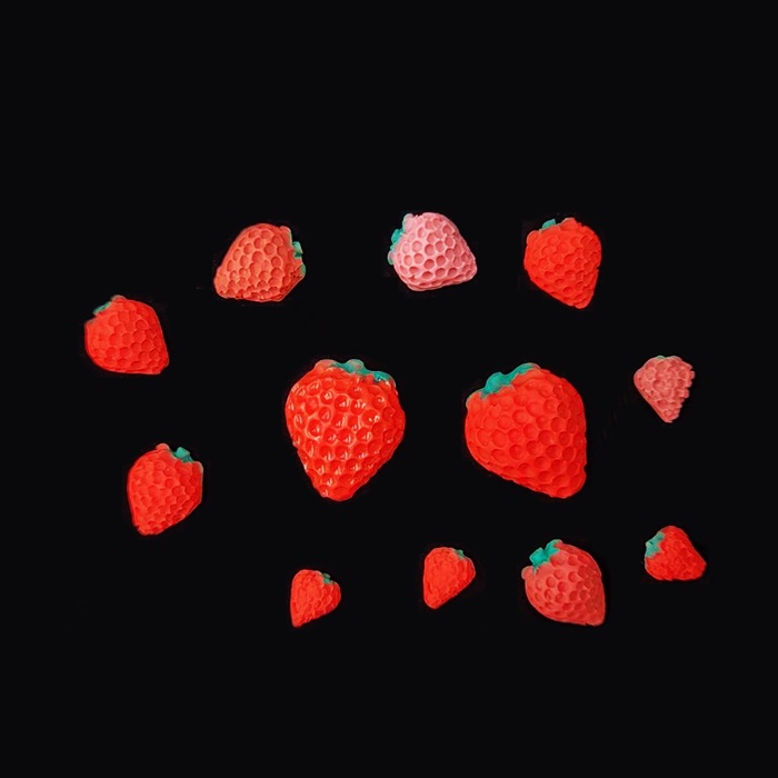 🚀台灣出貨【小陶器手作素材】蛋糕模具巧克力模 水果草莓合集矽膠模具 7連大中小草莓矽膠模具
