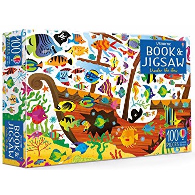 Usborne Book and Jigsaw: Under the Sea (100片拼圖+24頁小書)(盒裝)/Kirsteen Robson【禮筑外文書店】