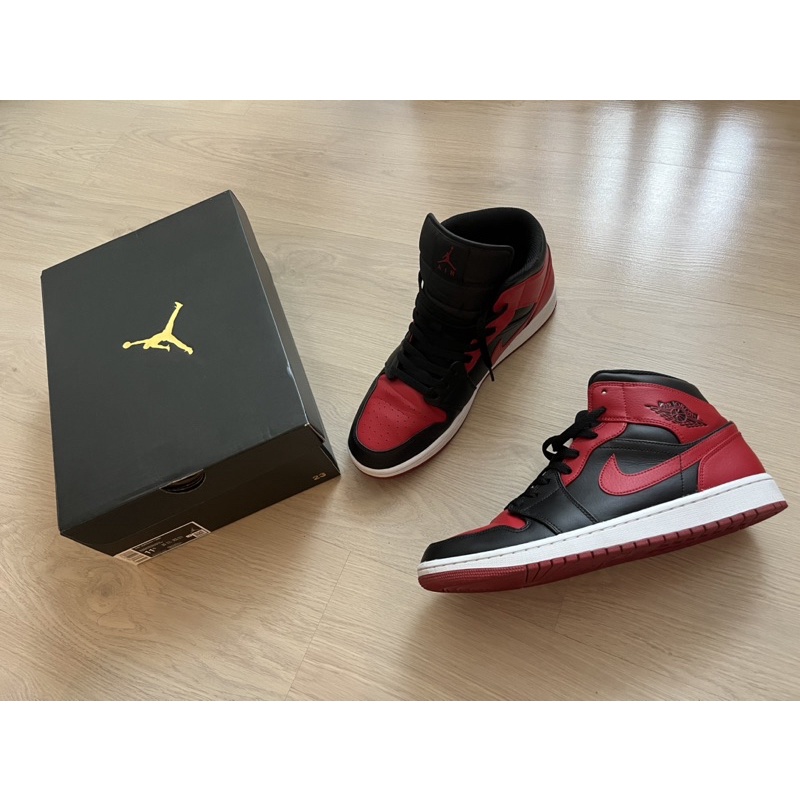 Nike air Jordan 1 bred mid 黑紅 us11.5 二手