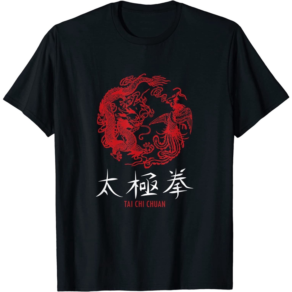 太極大師太極川中國冥想武術t恤