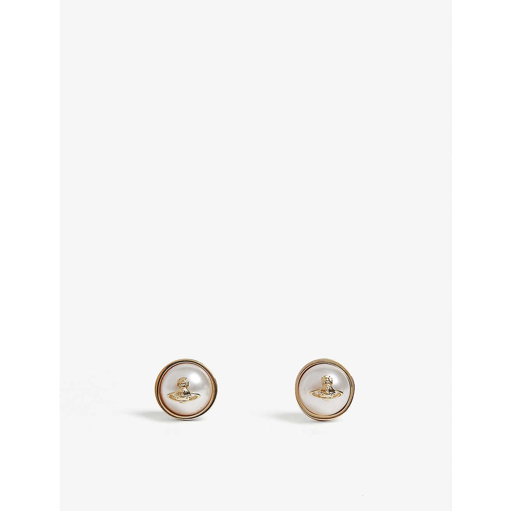 [全新預購] Vivienne Westwood 施華洛世奇仿珍珠小土星耳環 精品 可刷卡 下標前請先詢問