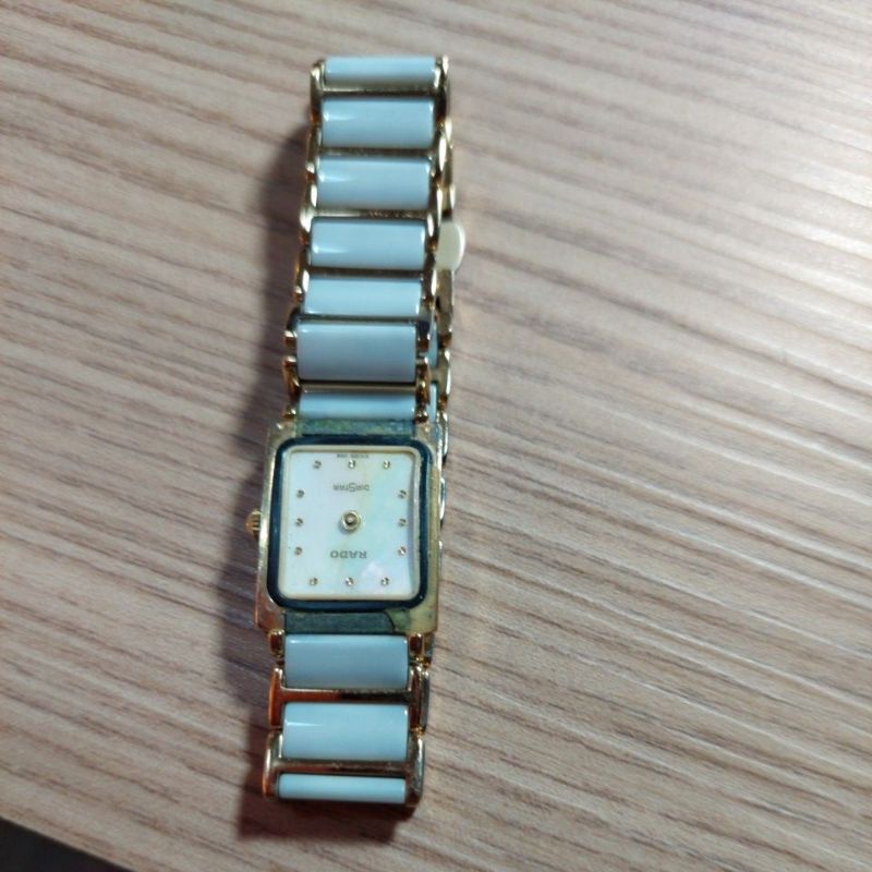 售錶帶 真品 RADO Diastar JUBILE白色鈦金陶瓷錶帶04411