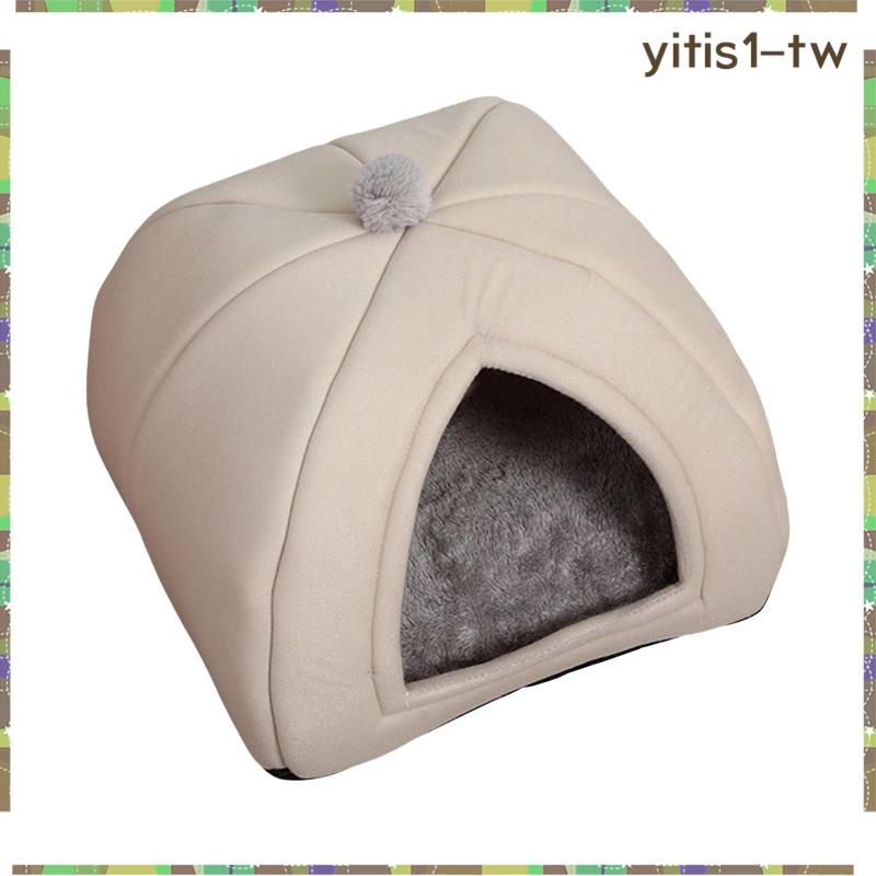 [YitisffTW] 洞穴寵物床狗帳篷小屋舒適可拆卸可水洗墊貓暖屋小貓睡兔