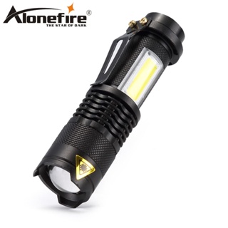 Alonefire SK68 COB 迷你便攜式 LED 手電筒變焦防水手電筒