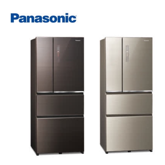 Panasonic 國際牌 610公升 四門變頻無邊框玻璃電冰箱 NR-D611XGS-N 翡翠金/曜石棕