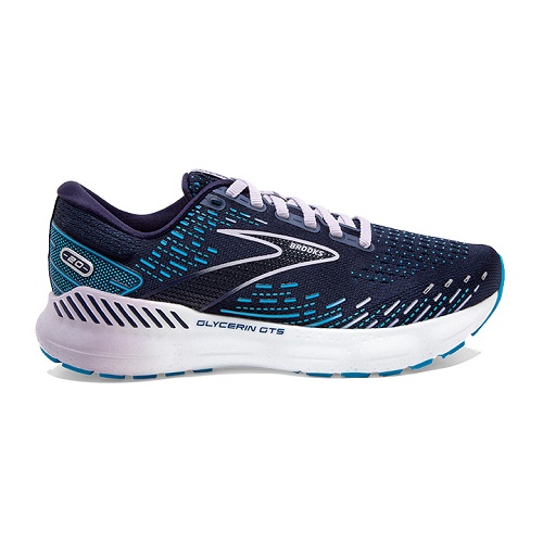 BROOKS Glycerin GTS 20 甘油20代GTS款 寬楦 女款 緩震 慢跑鞋 深藍 1203701D499