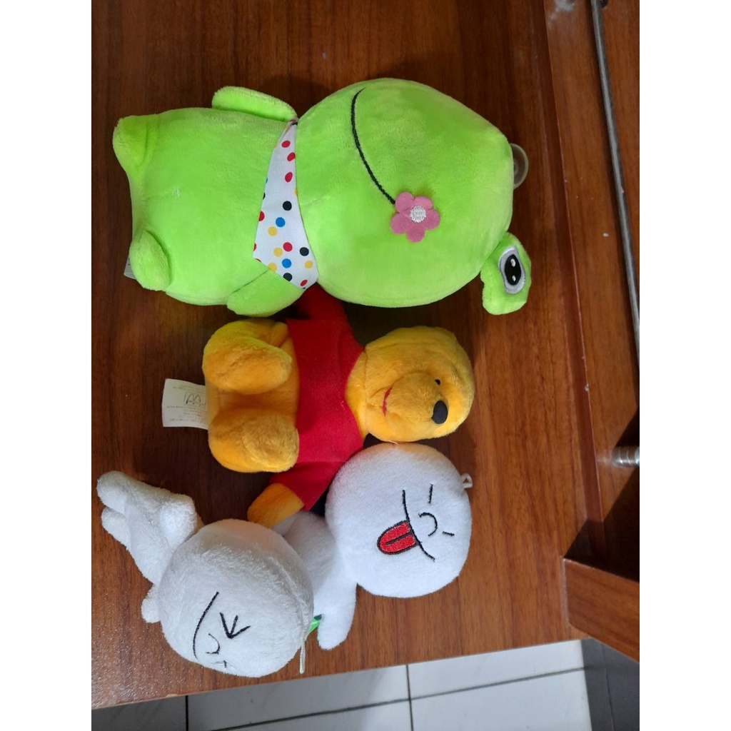 [台灣出貨]青蛙娃娃 饅頭人 小熊維尼 可愛娃娃 比奇堡 玩偶 抱枕