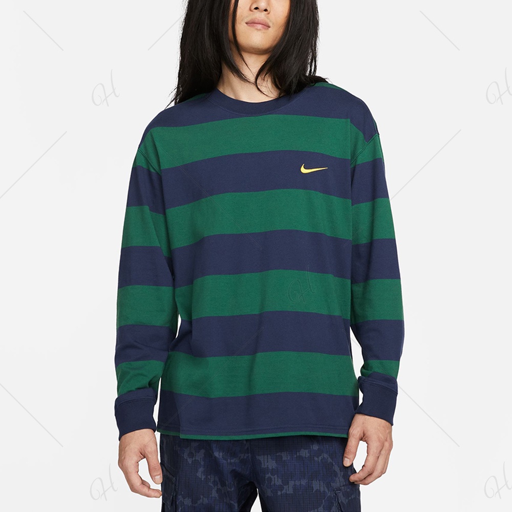 NIKE耐吉2210男款 大學T 長袖上衣 運動 AS M NK SB LS TEE STRIPE DV9147410