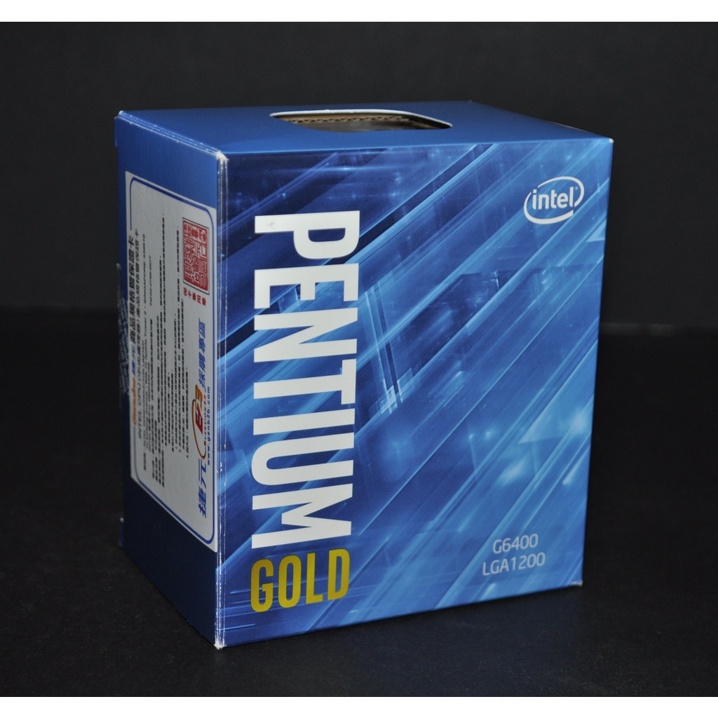 Intel 十代 Pentium Gold G6400 雙核四線盒裝 (1200 4.0G) 原廠保至2024.8.23